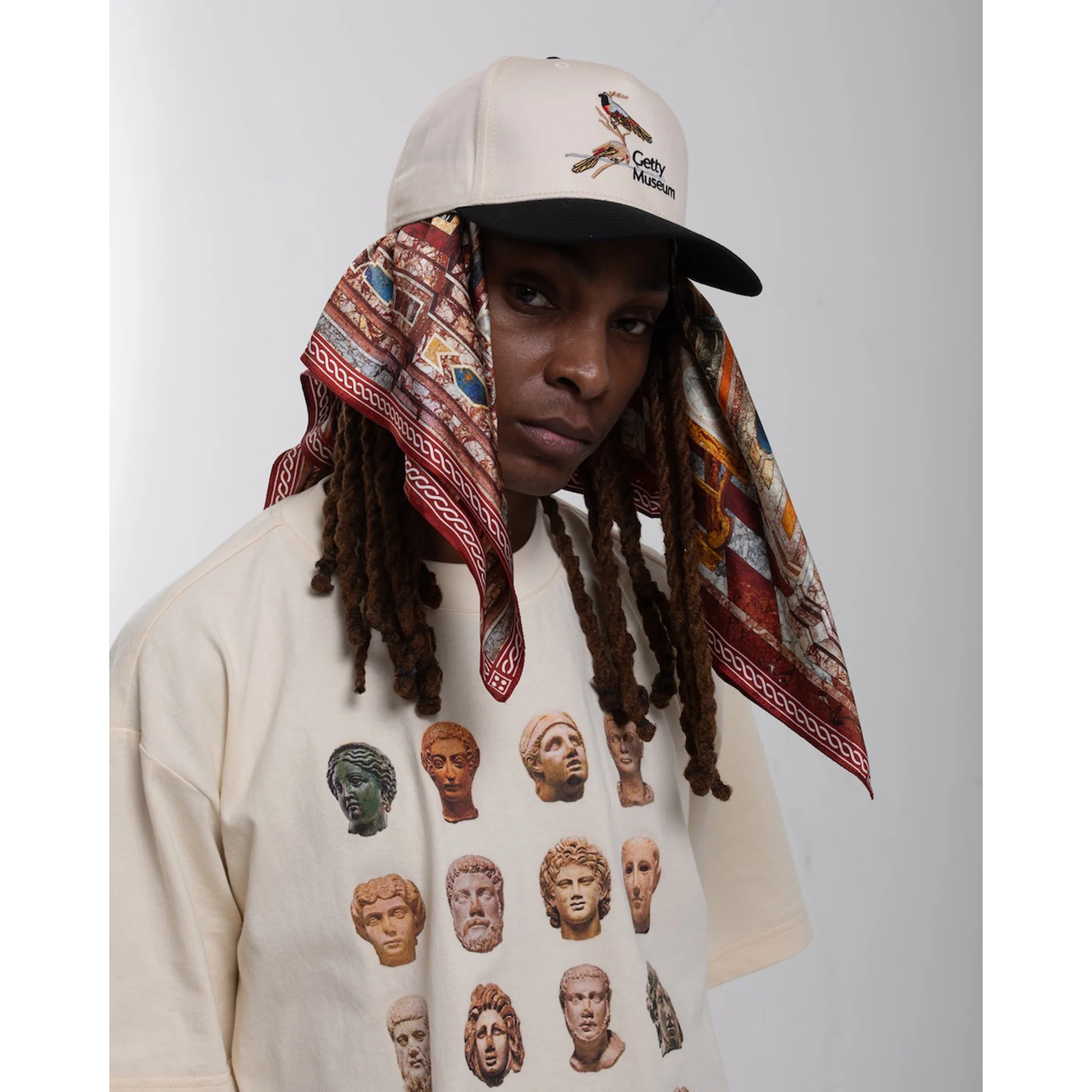 Sculpture Heads Graphic Tee - Cream - Image 6