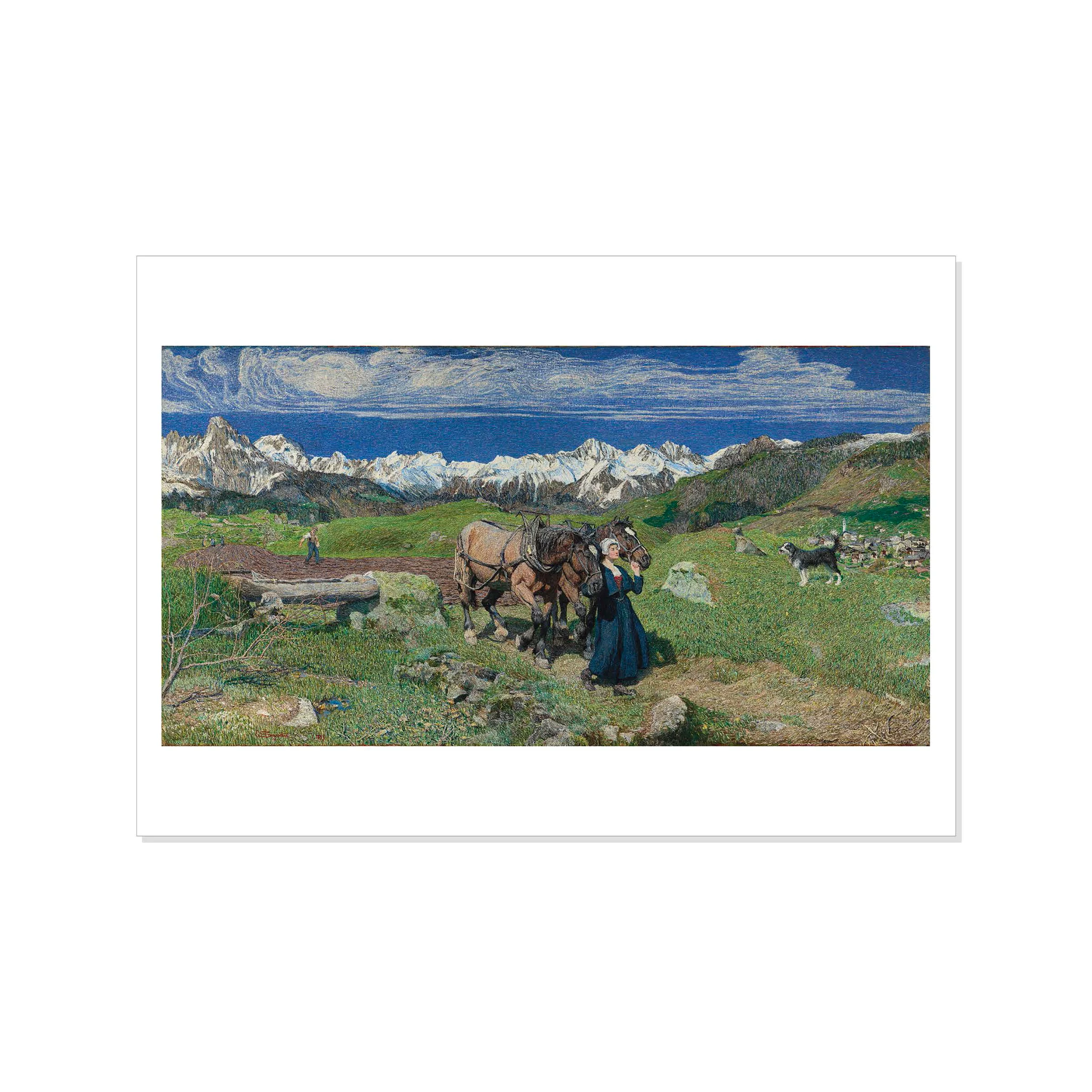 Segantini - Spring in the Alps - Postcard