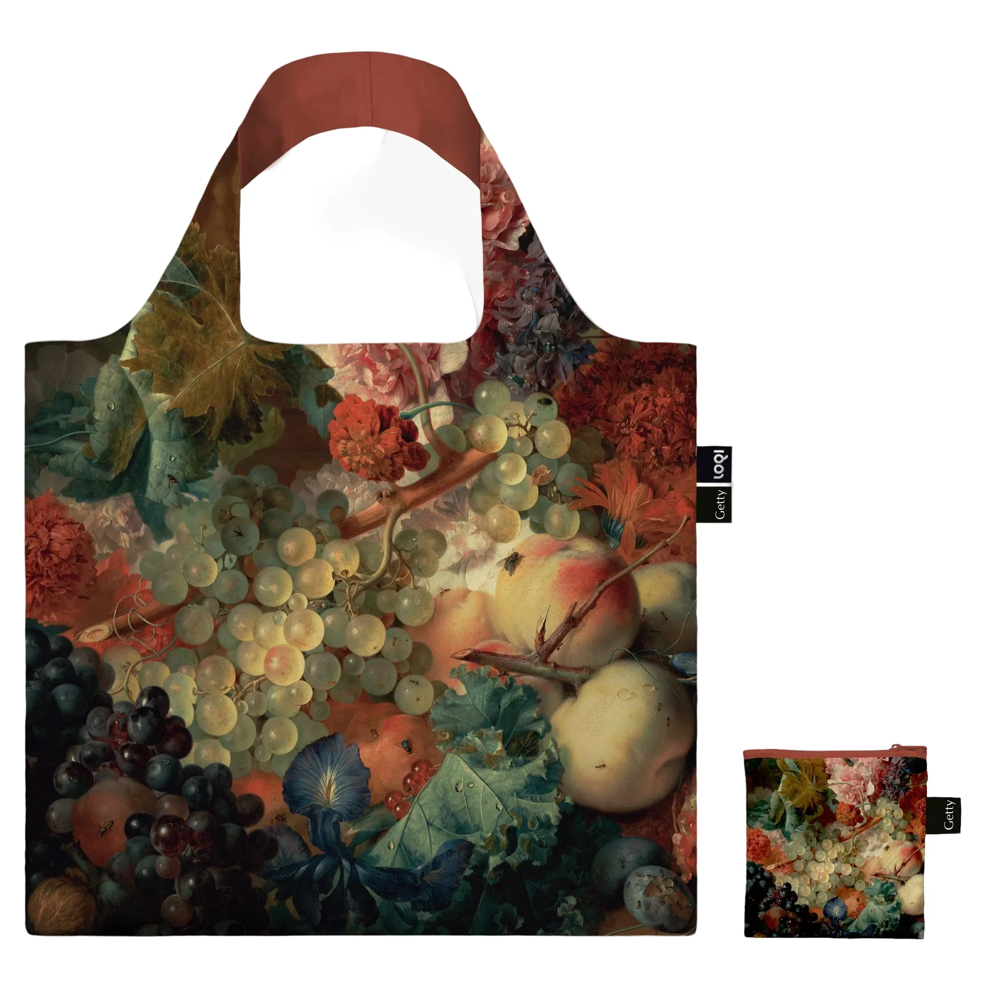 Tote Bag - Van Huysum Vase of Flowers and Fruit Piece - Image 2