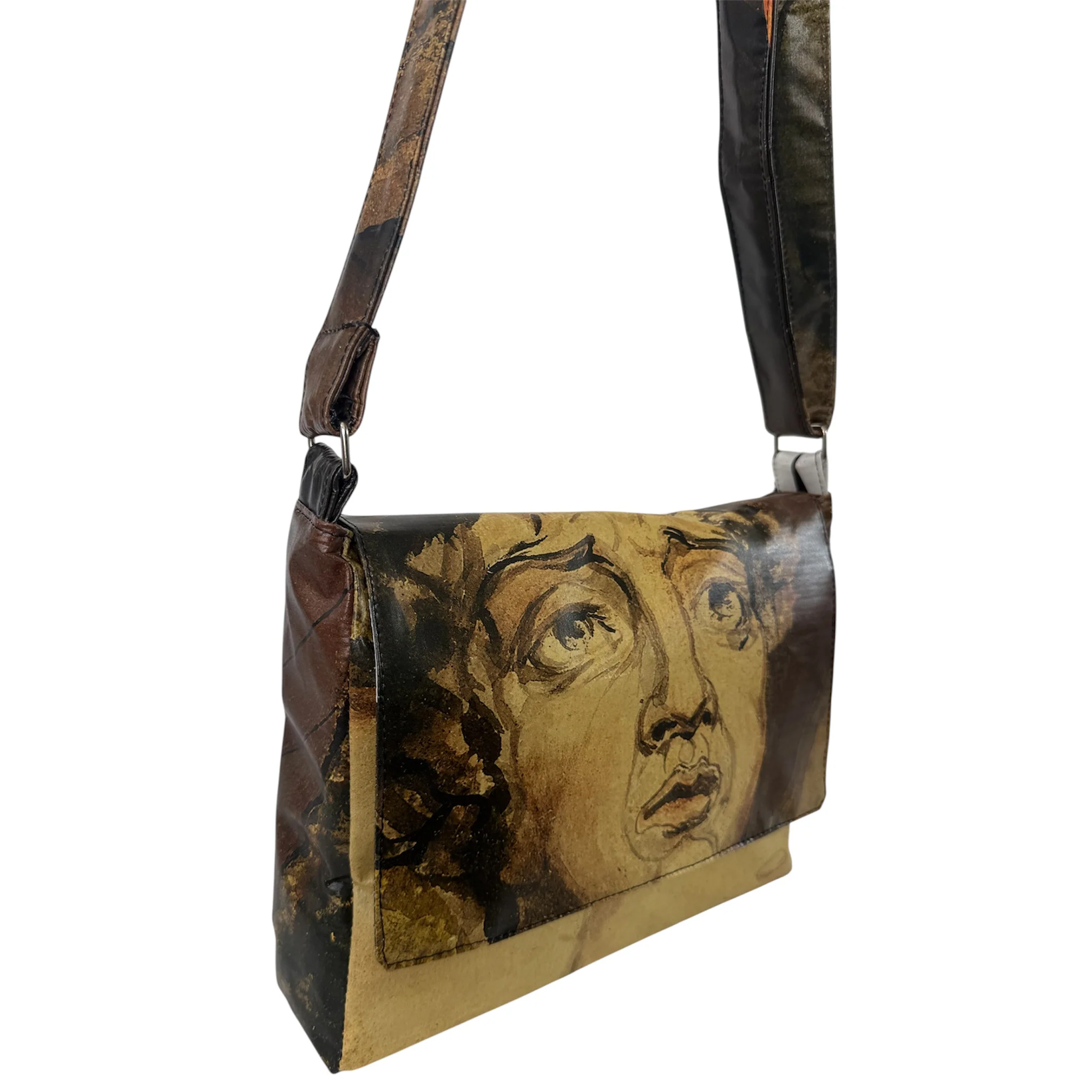 Upcycled Messenger Bag - William Blake - Image 3
