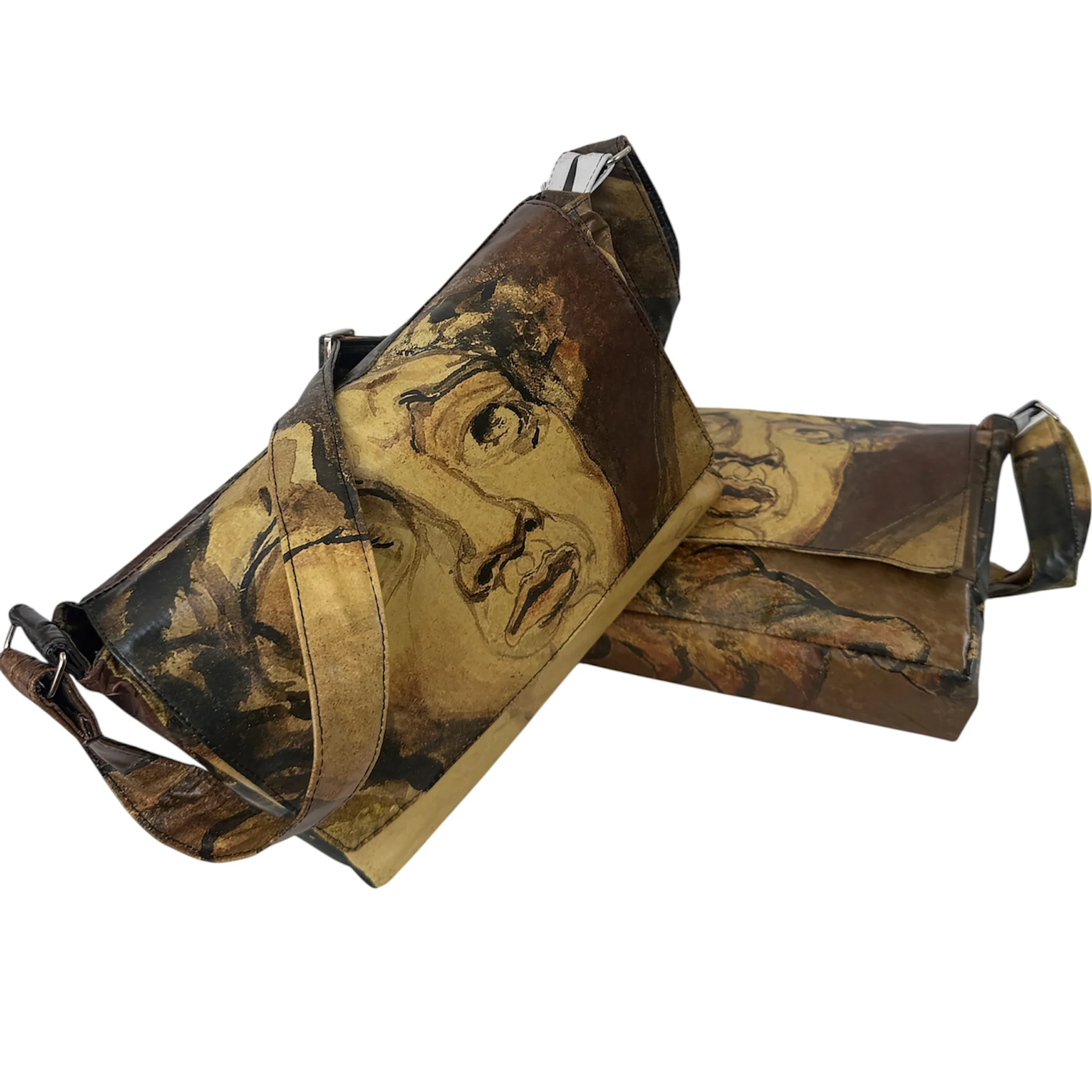 Upcycled Messenger Bag - William Blake - Image 4