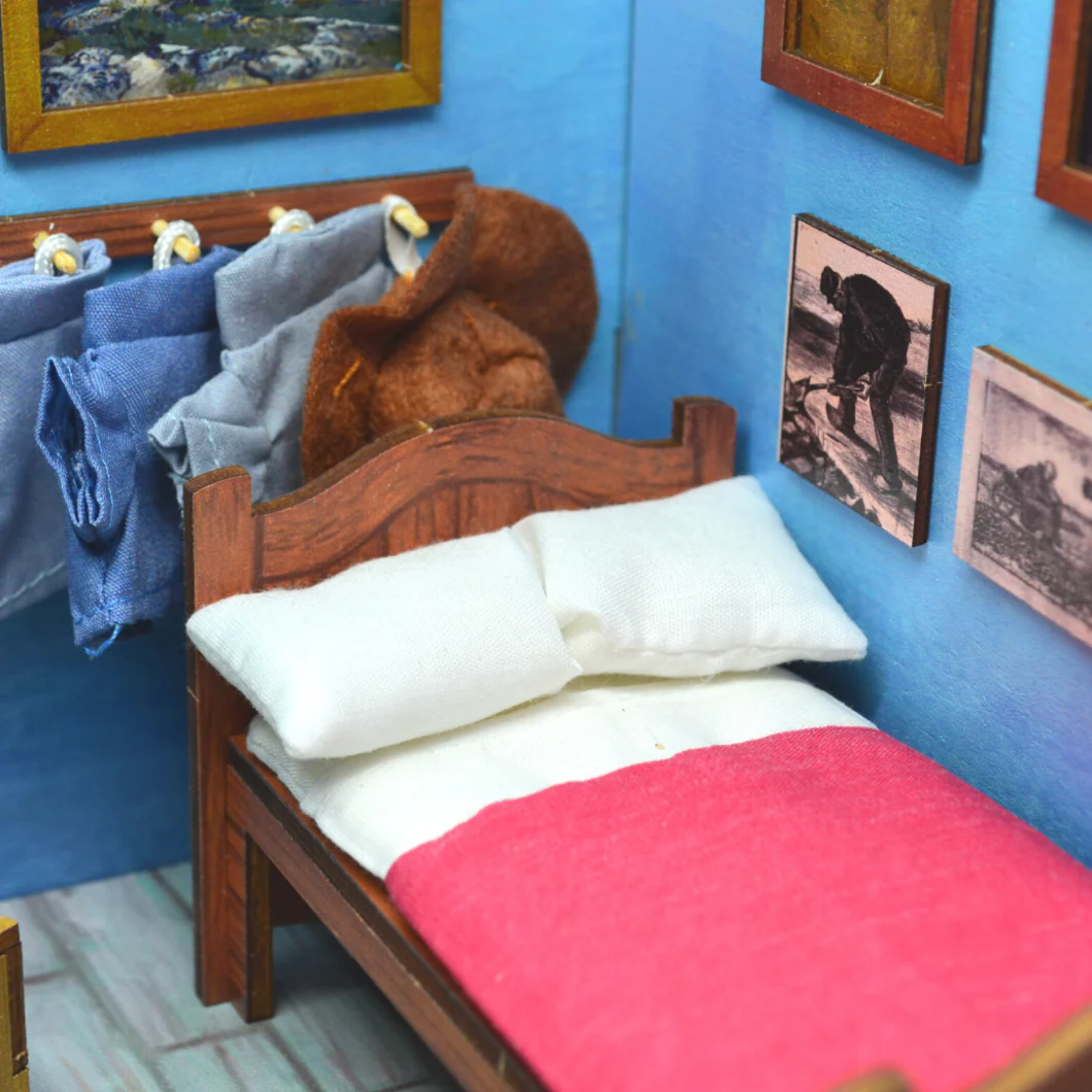 Van Gogh Bedroom In Arles - Miniature Wooden Room - Image 4
