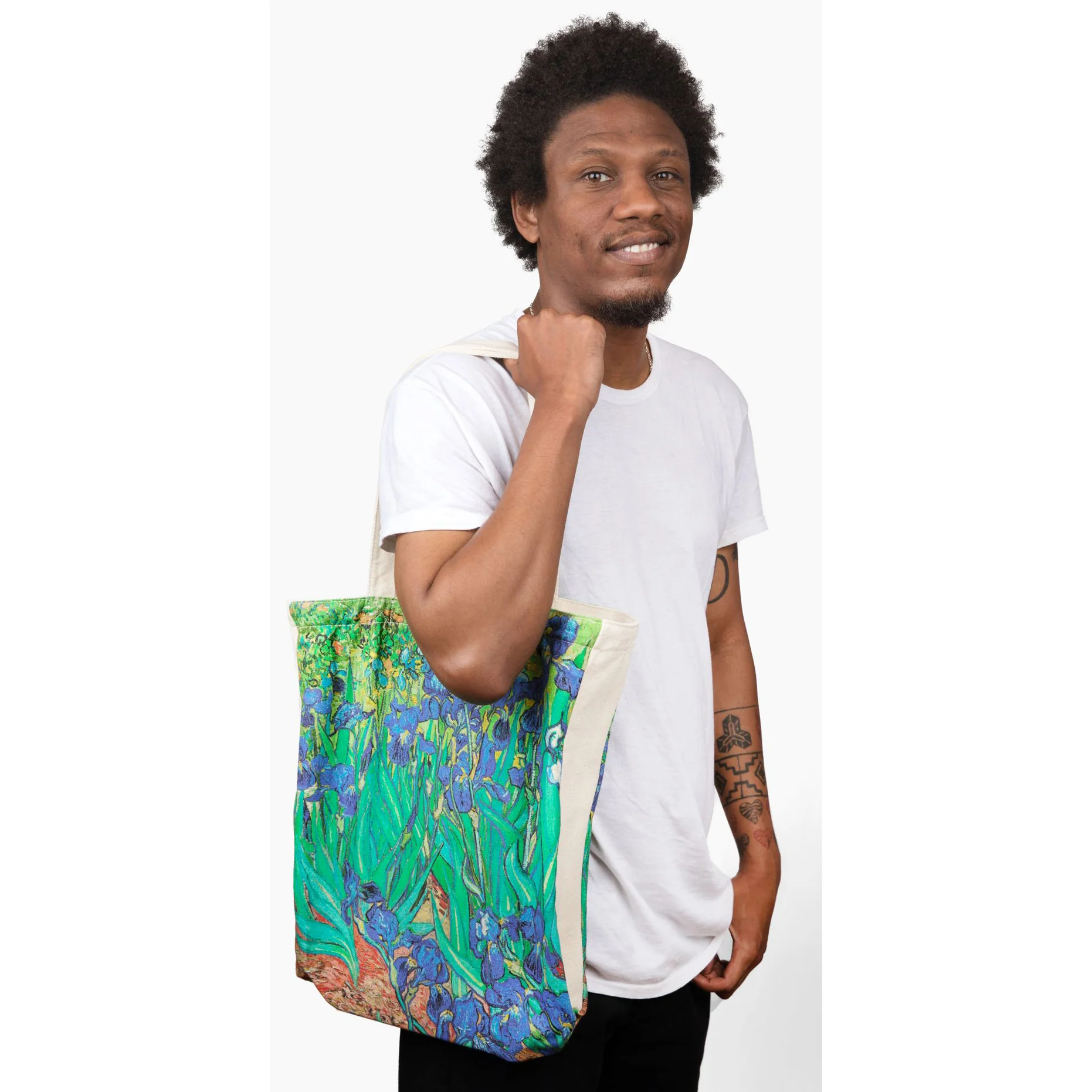 Van Gogh Irises Canvas Tote Bag - Image 2