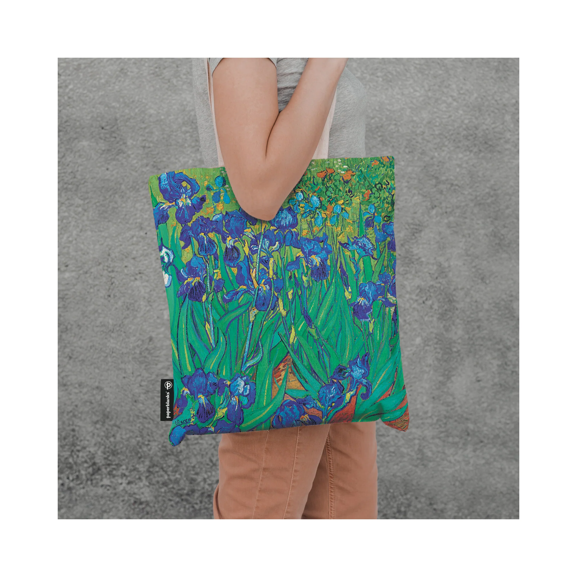 Van Gogh Irises Canvas Tote Bag - Image 3