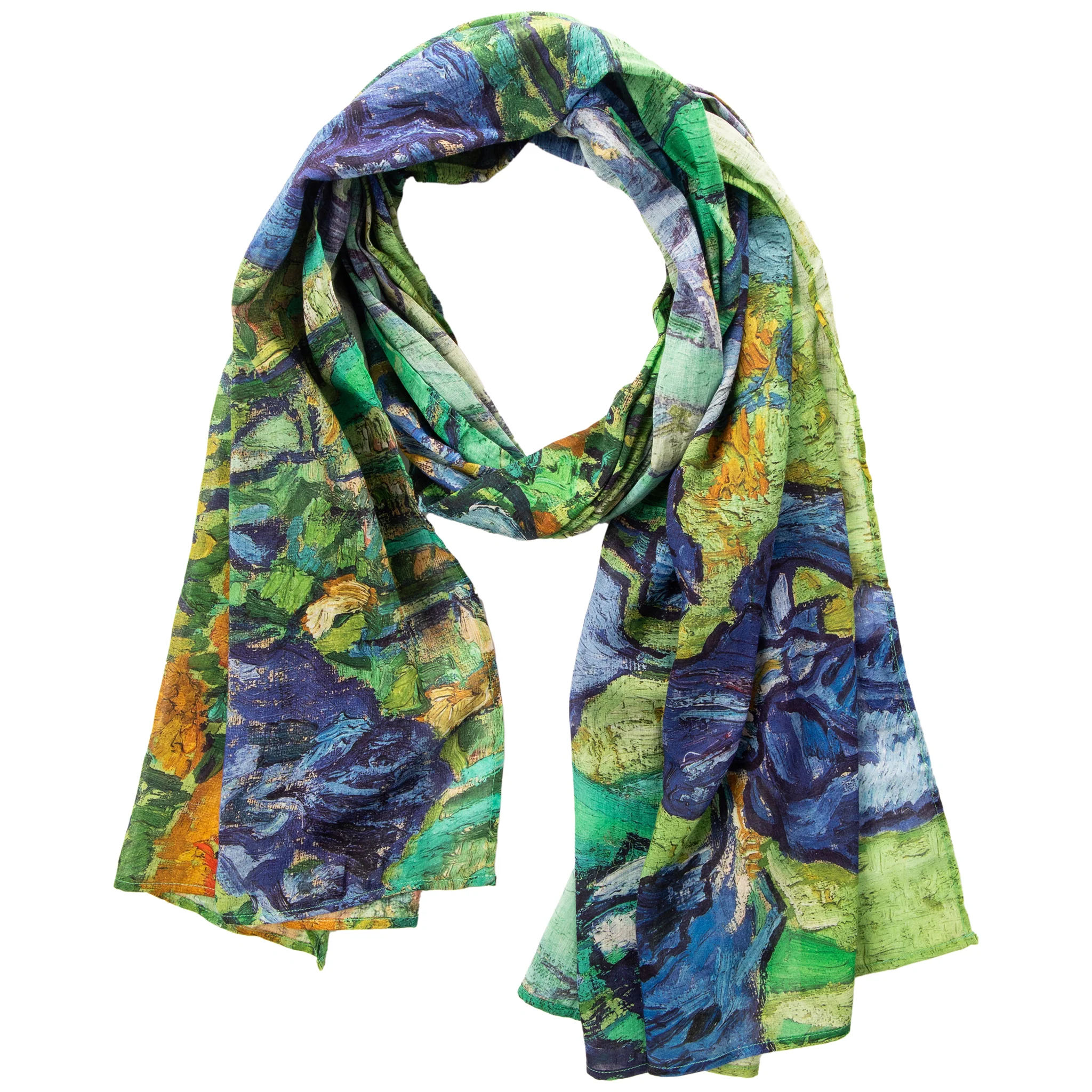 Van Gogh Irises Cotton Scarf - Image 2