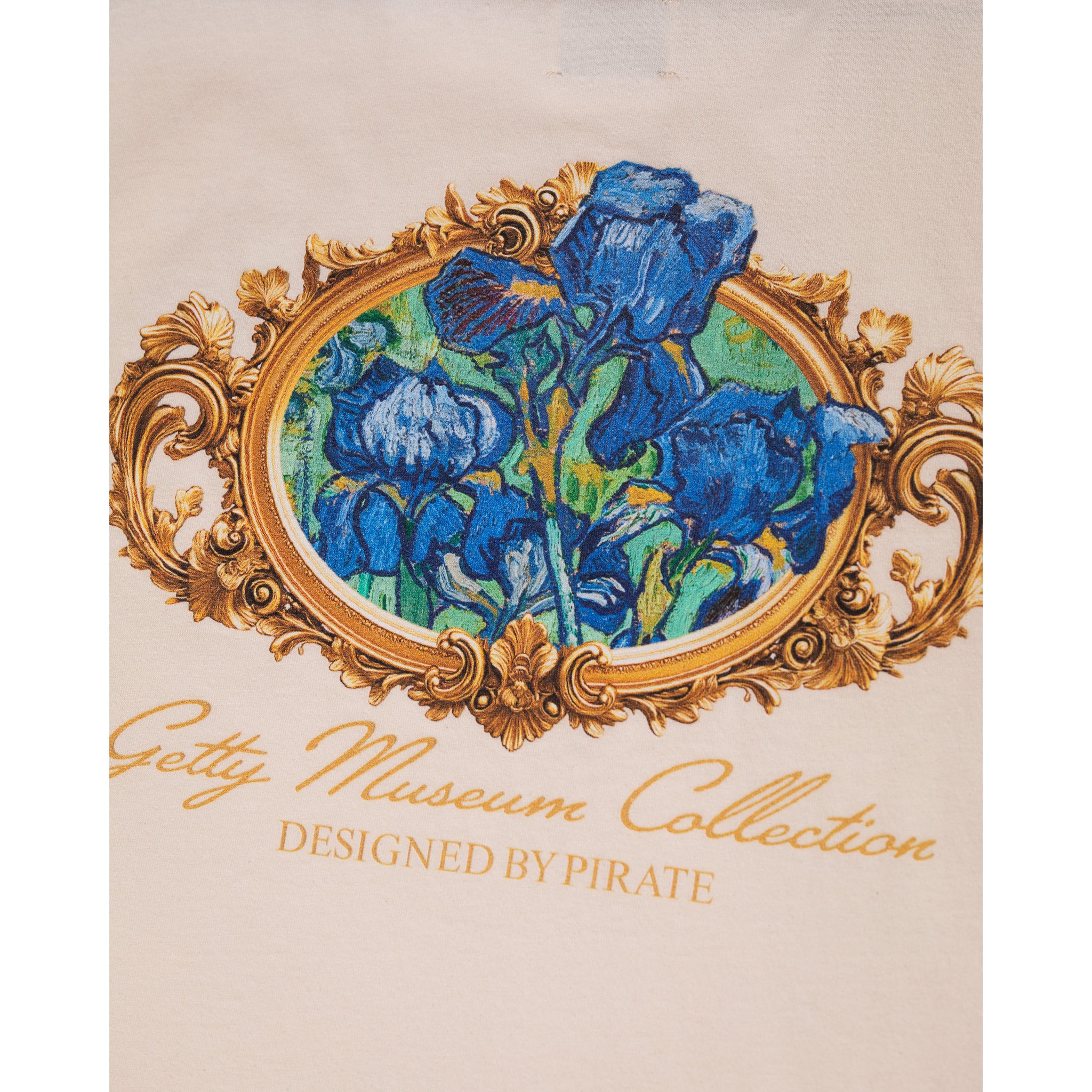 Van Gogh Irises Graphic Tee - Cream - Image 10