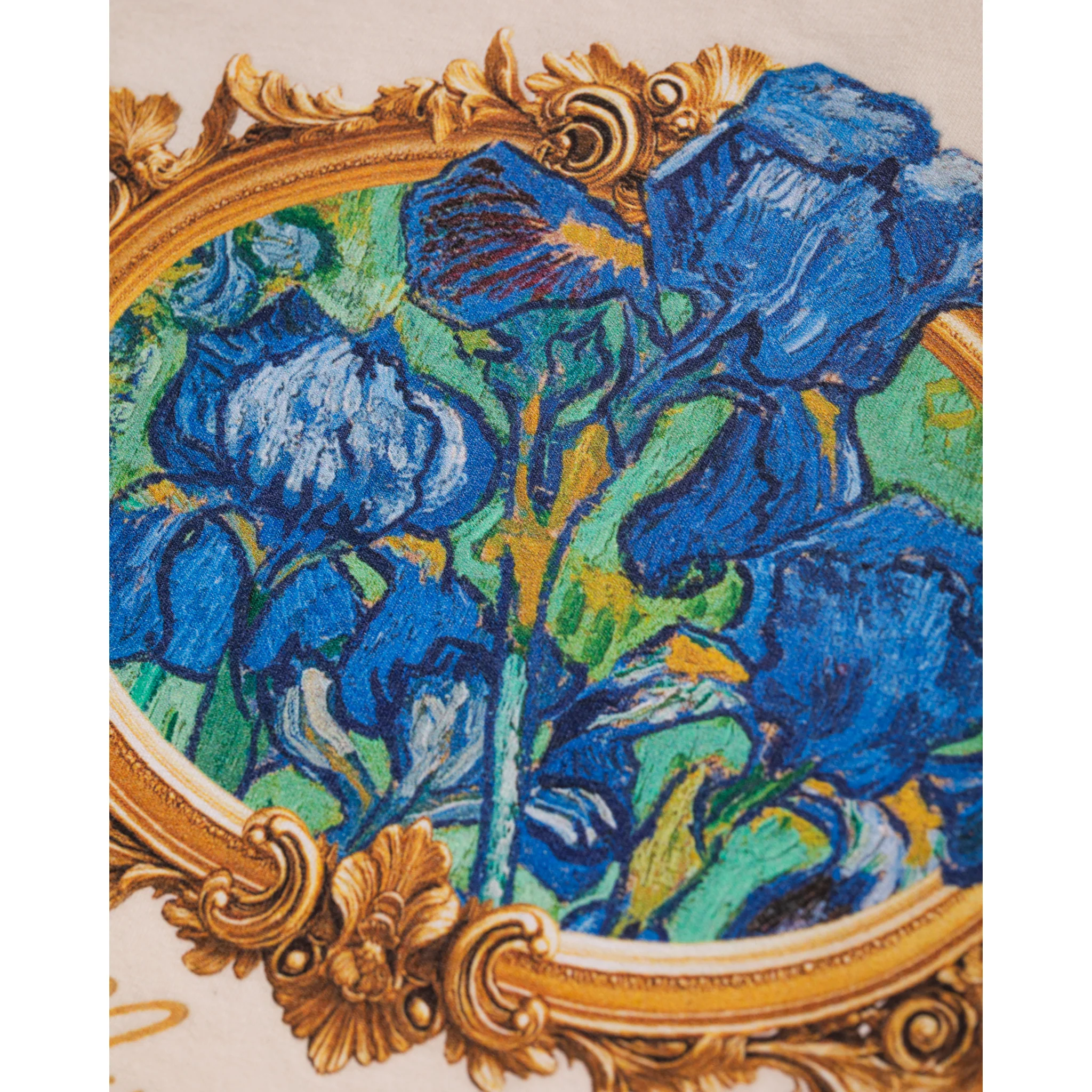 Van Gogh Irises Graphic Tee - Cream - Image 11