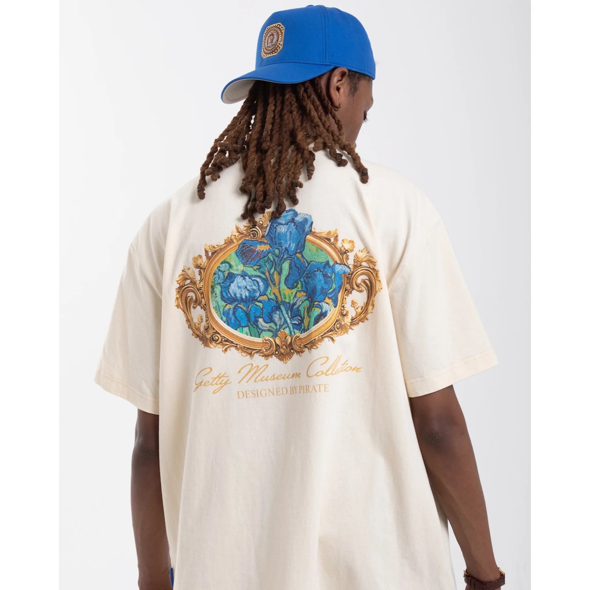 Van Gogh Irises Graphic Tee - Cream - Image 4