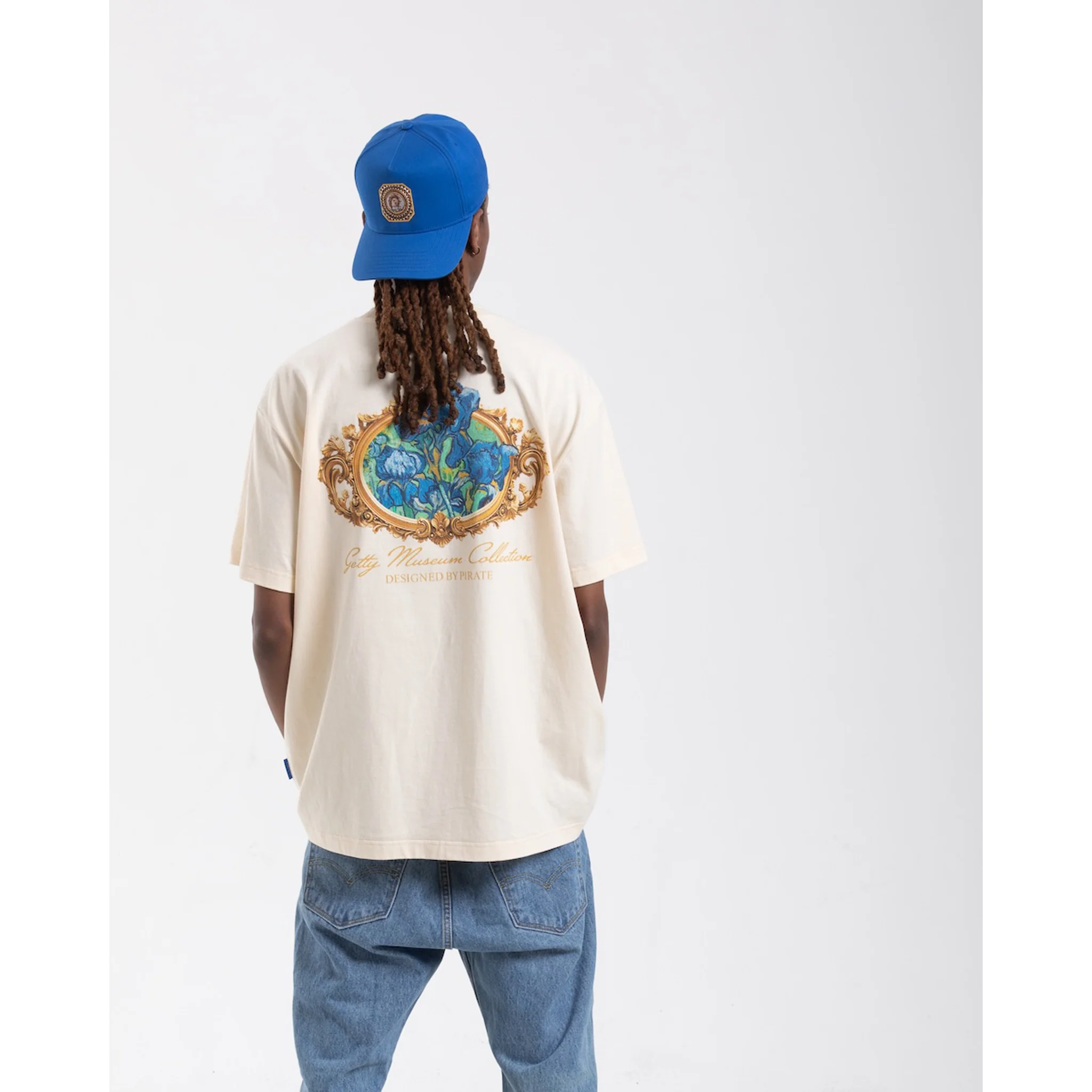 Van Gogh Irises Graphic Tee - Cream - Image 6
