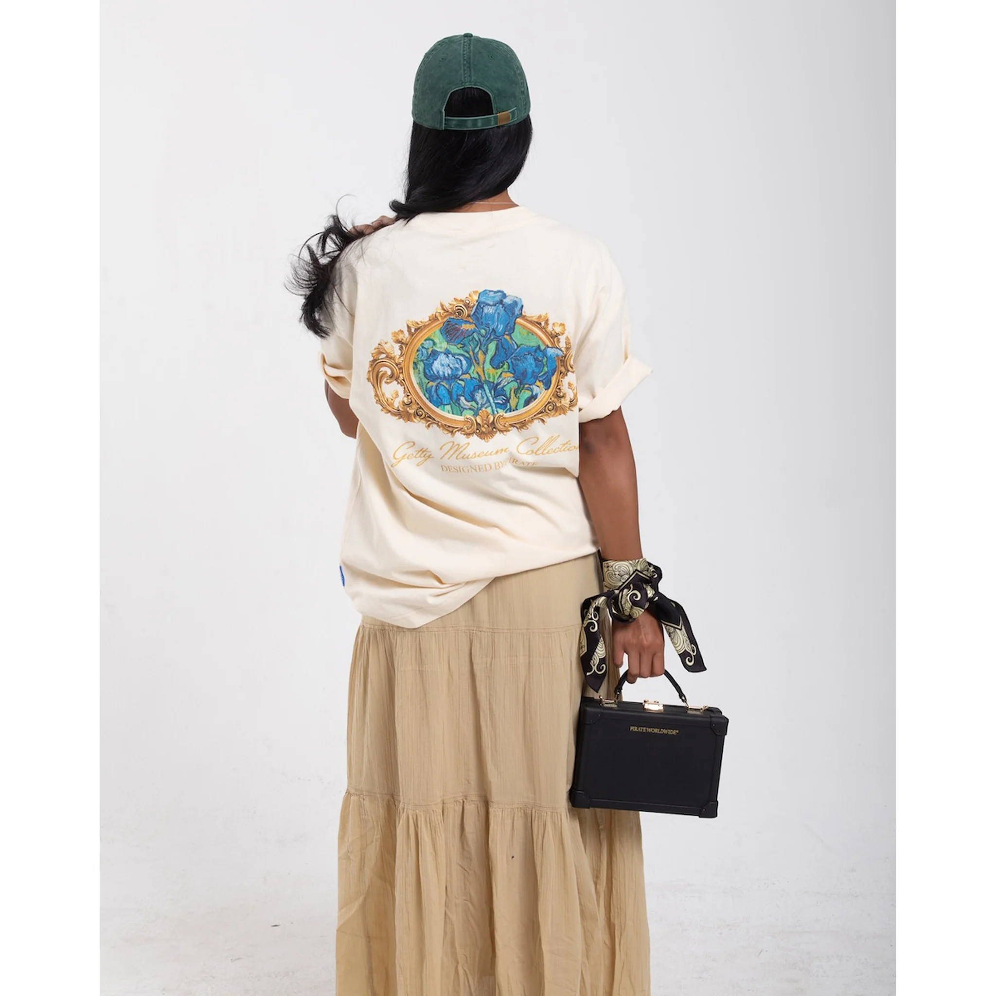 Van Gogh Irises Graphic Tee - Cream - Image 9