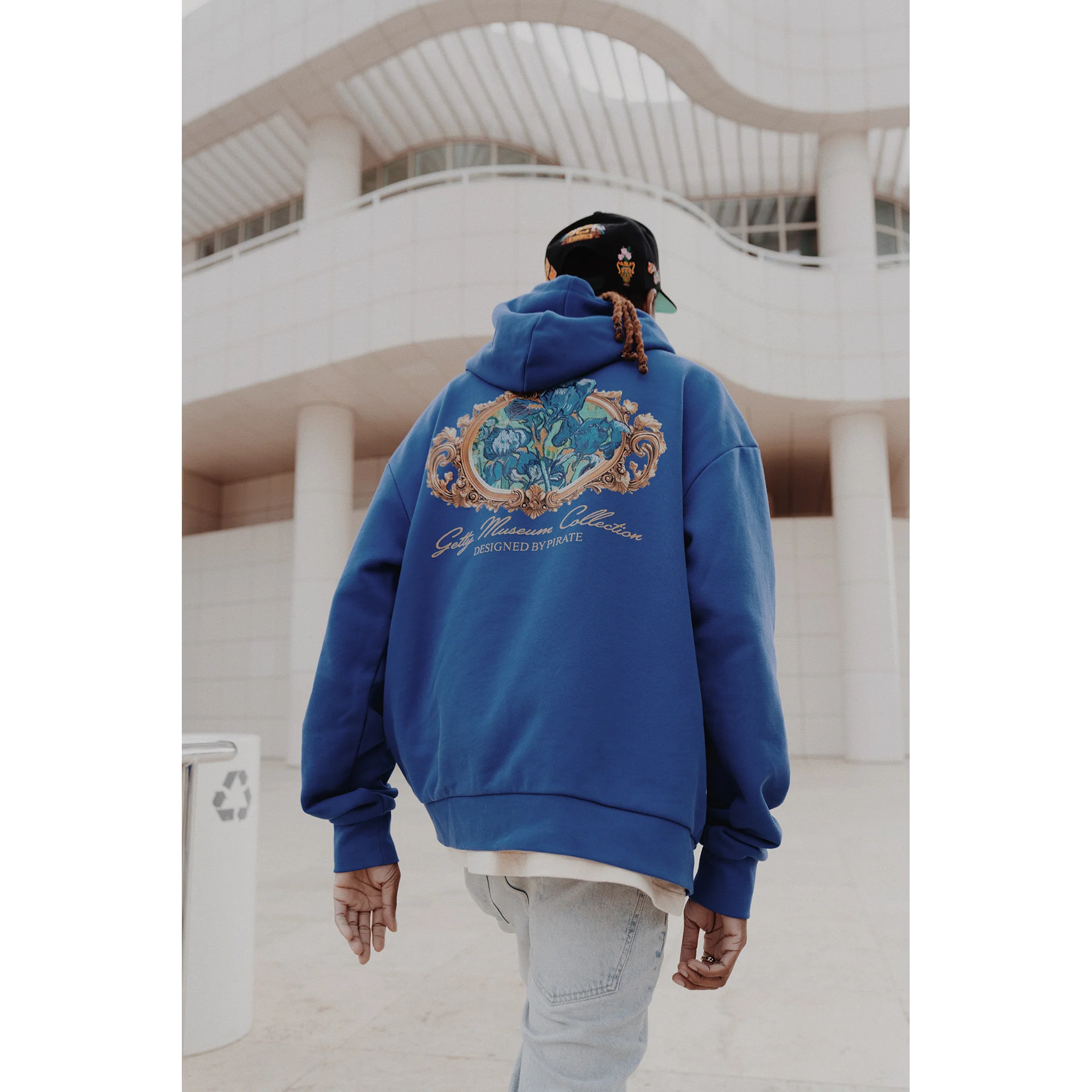 Van Gogh Irises Hoodie - Royal - Image 13