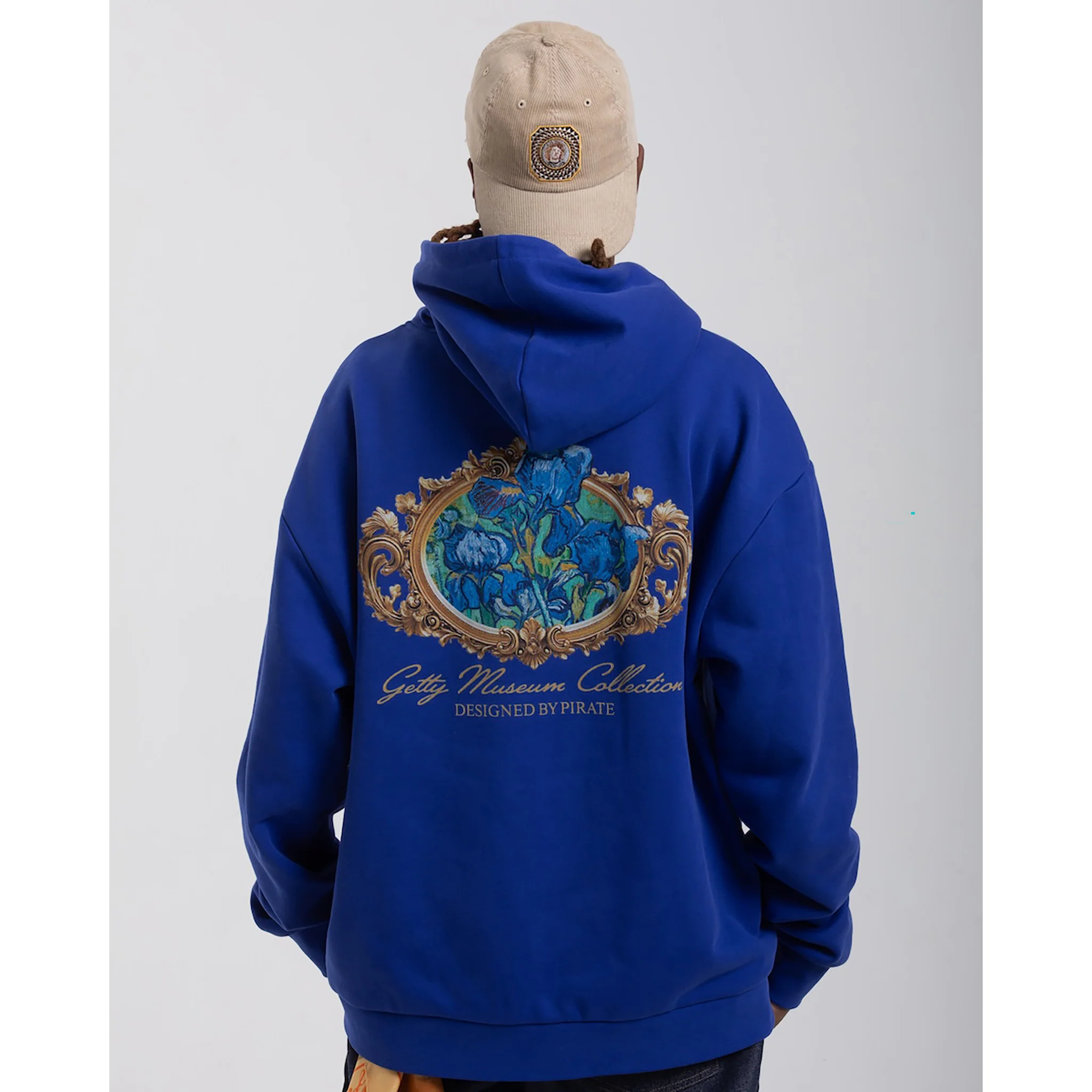 Van Gogh Irises Hoodie - Royal - Image 5
