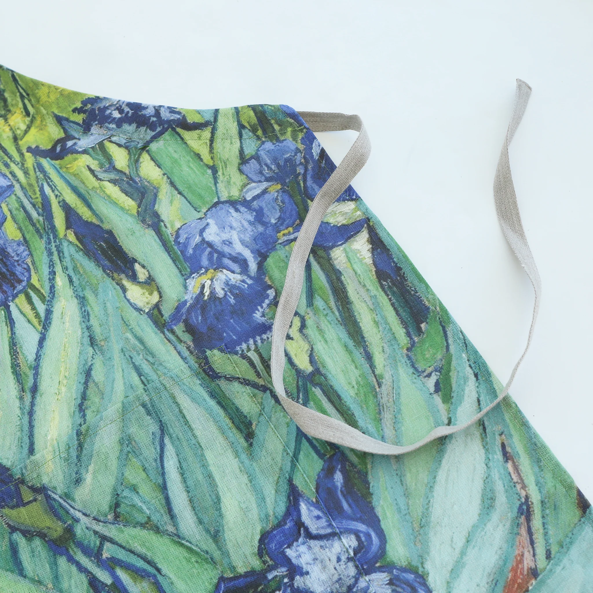 Van Gogh Irises Linen Apron - Image 4