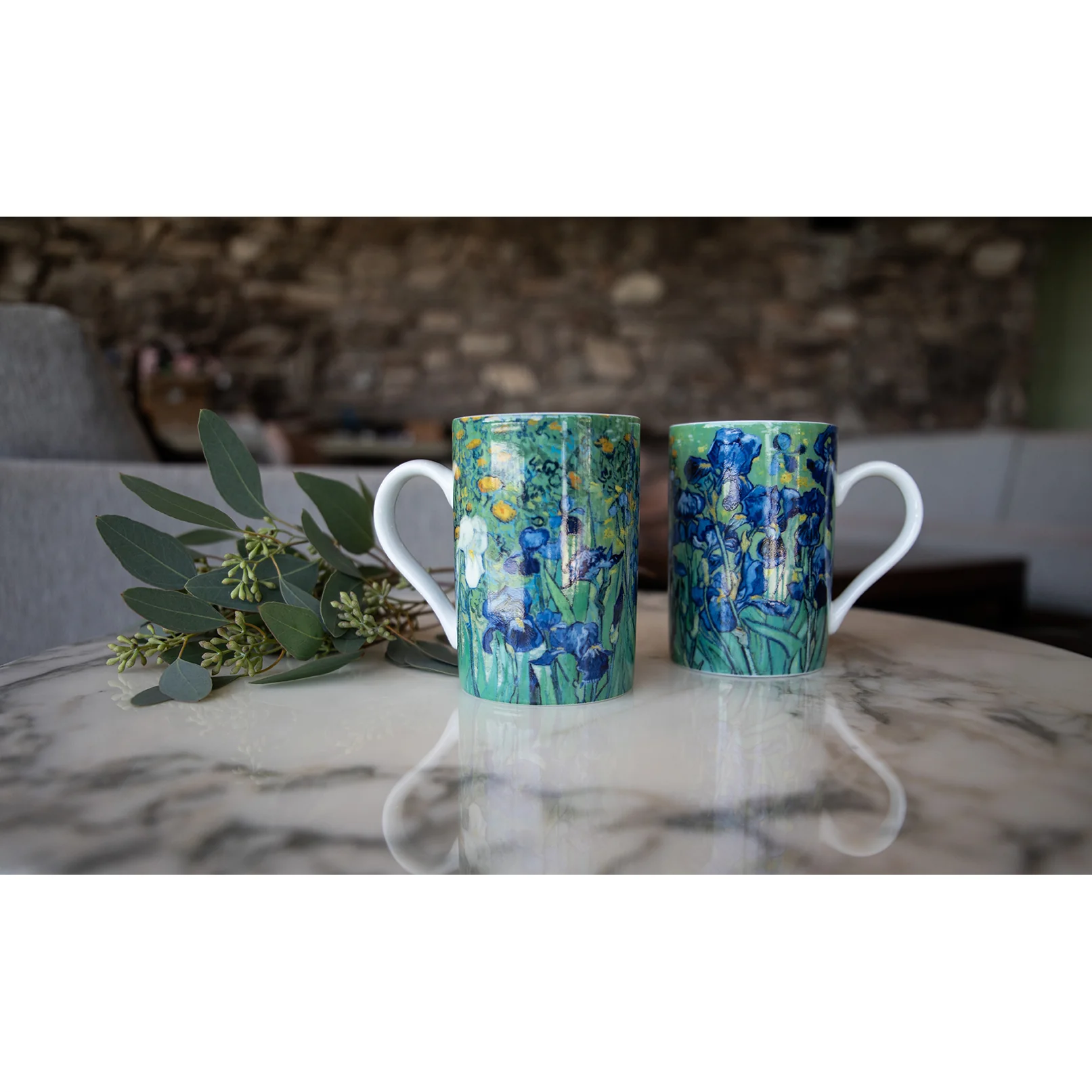 Van Gogh Irises Porcelain Mug - Image 3