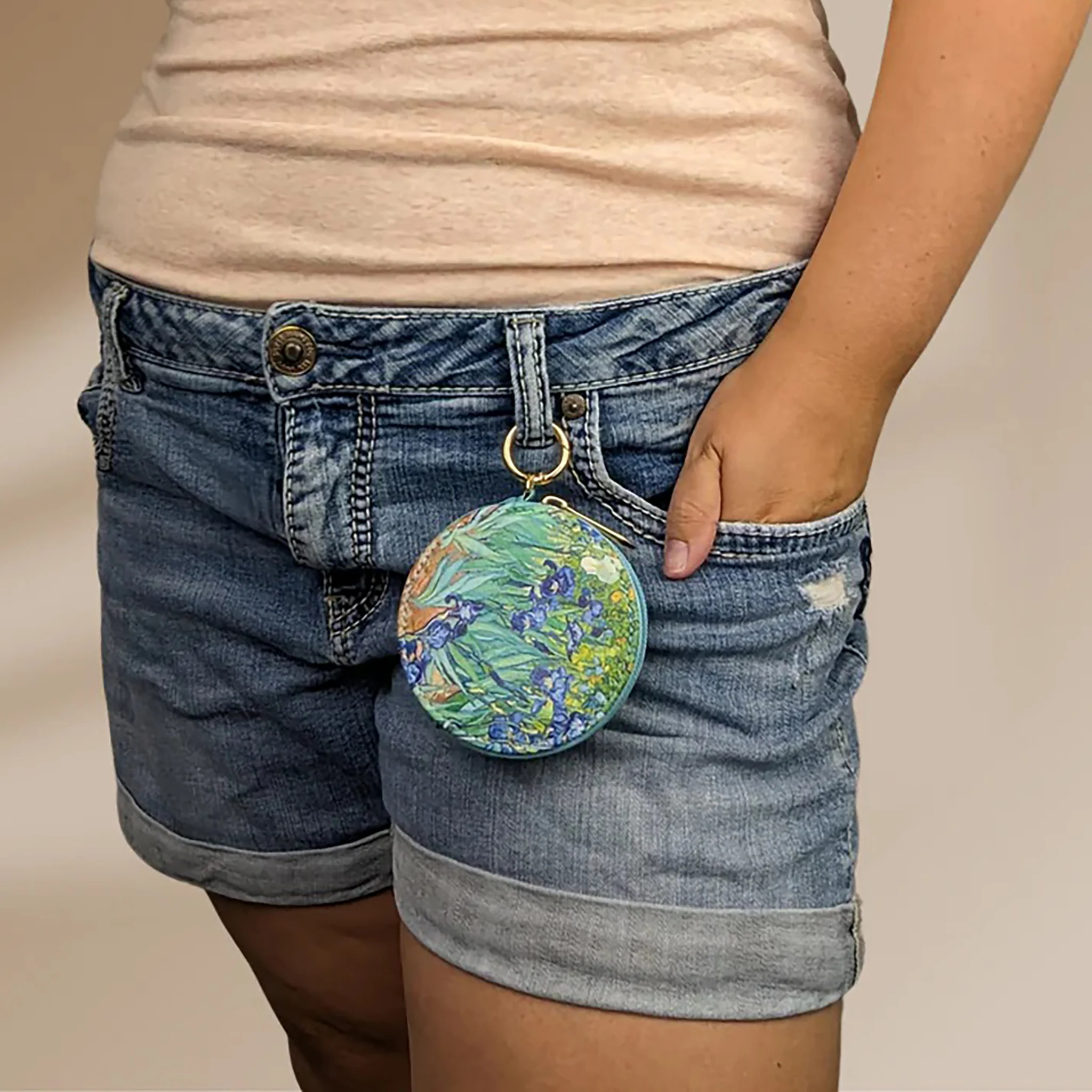 Van Gogh Irises Round Zipper Case - Image 3