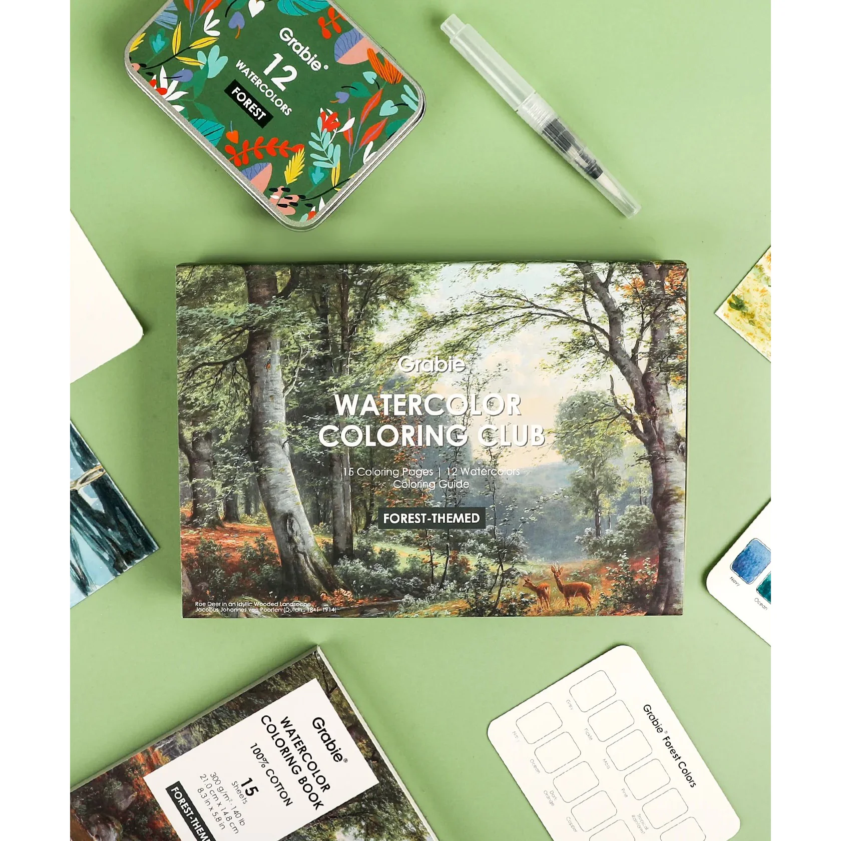 Watercolor Coloring Kit - Forest - Image 3
