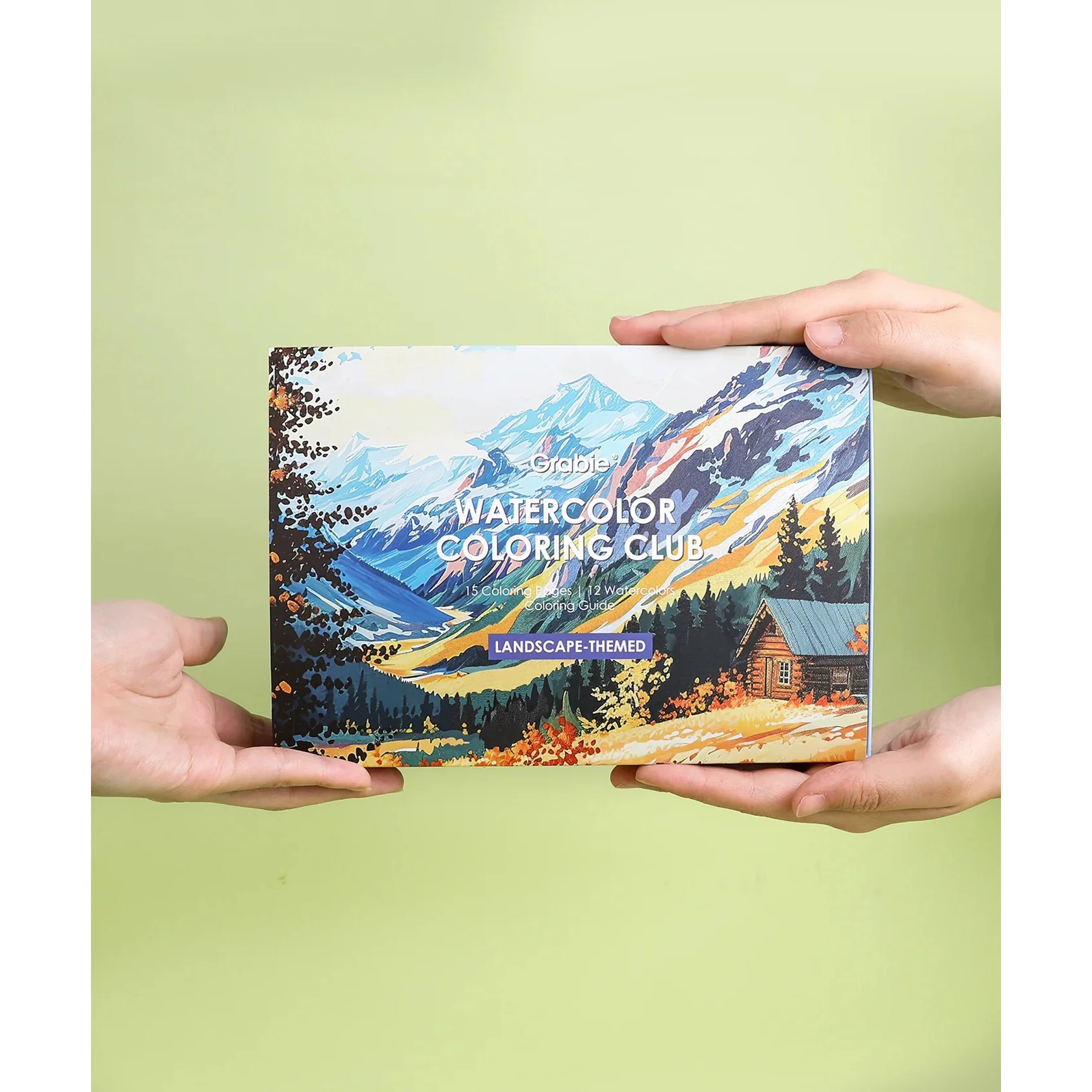 Watercolor Coloring Kit - Landscape - Image 2