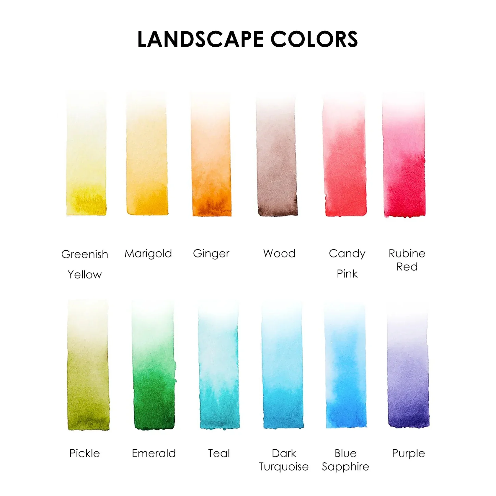 Watercolor Coloring Kit - Landscape - Image 6
