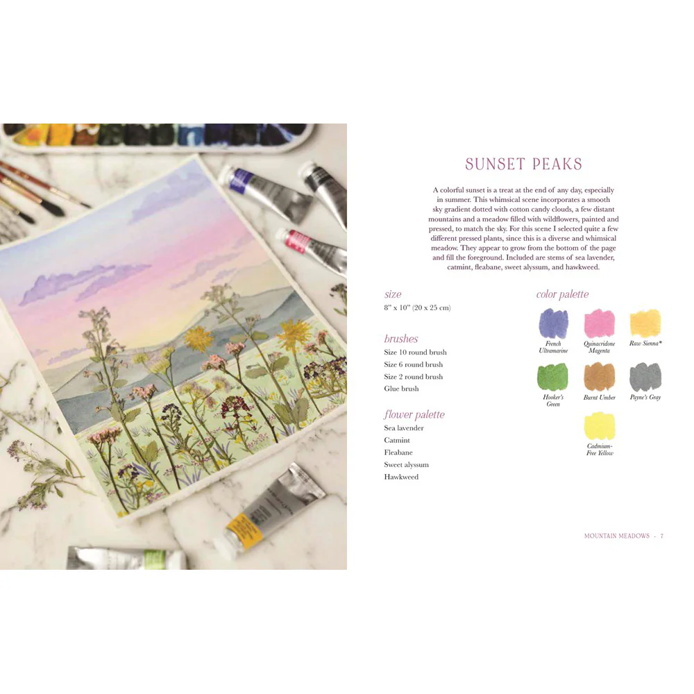 Watercolor Flowerscapes: Make Showstopping Paintings Using Gorgeous Pressed Flowers - Image 3